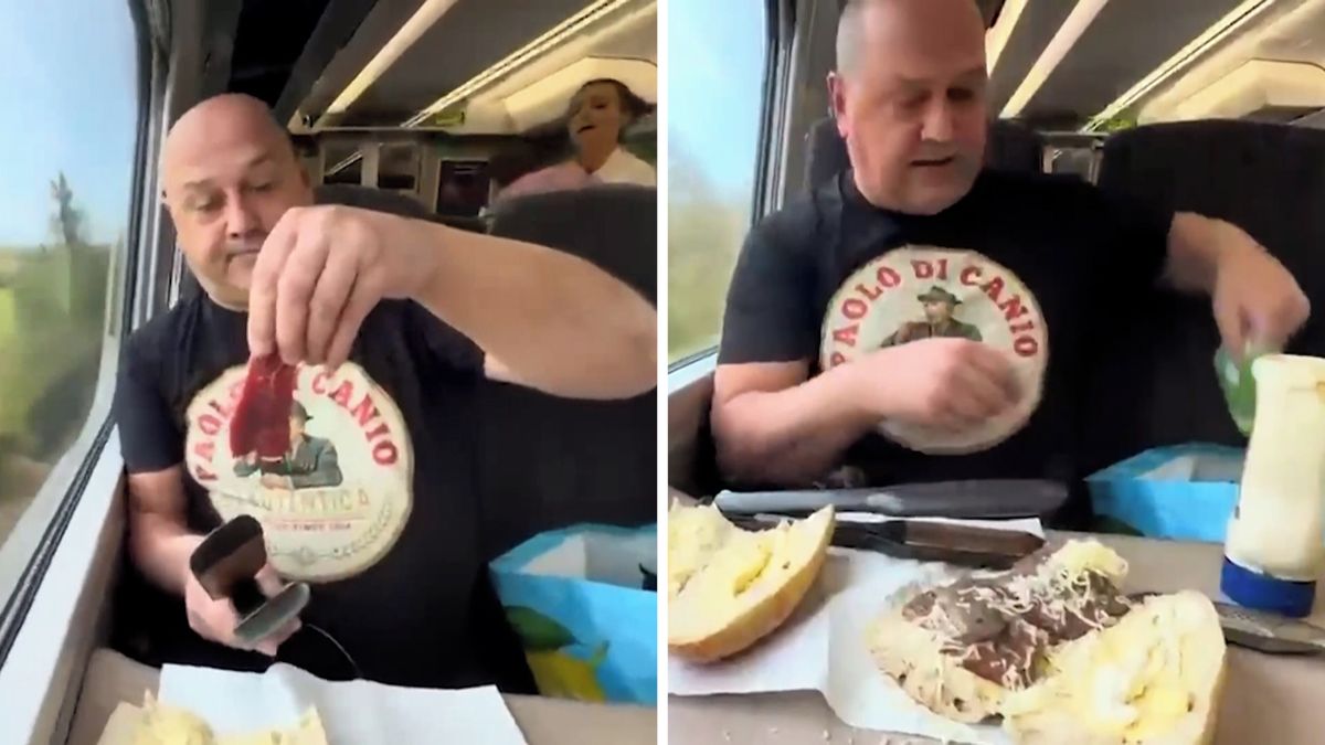 Fotbalový fanoušek si ve vlaku připravil steak pomocí žehličky na vlasy