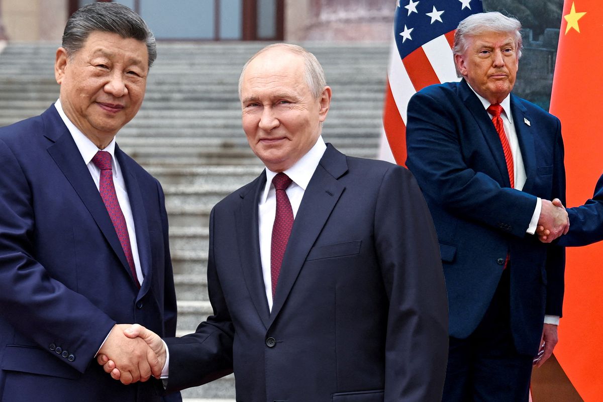 FOTO: Trump i Putin jako přes kopírák. Čína oba vítala ve stejných kulisách