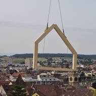 Dopravit stavební materiálu na místo nebylo nic jednoduchého.