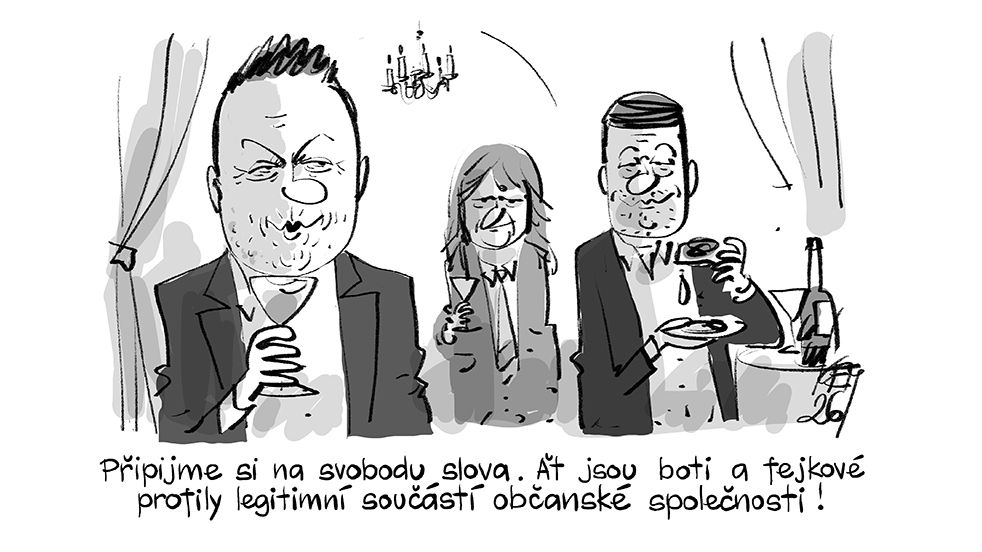 KEMEL: Okamurovci připíjejí na svobodu slova