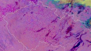 Meteorologická družice nad Českem zachytila desítky čarodějnických ohňů