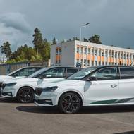 Automobilka vystavila také produkční modely Škoda Fabia v edici Motorsport, kterých vznikne pouze 125 kusů.