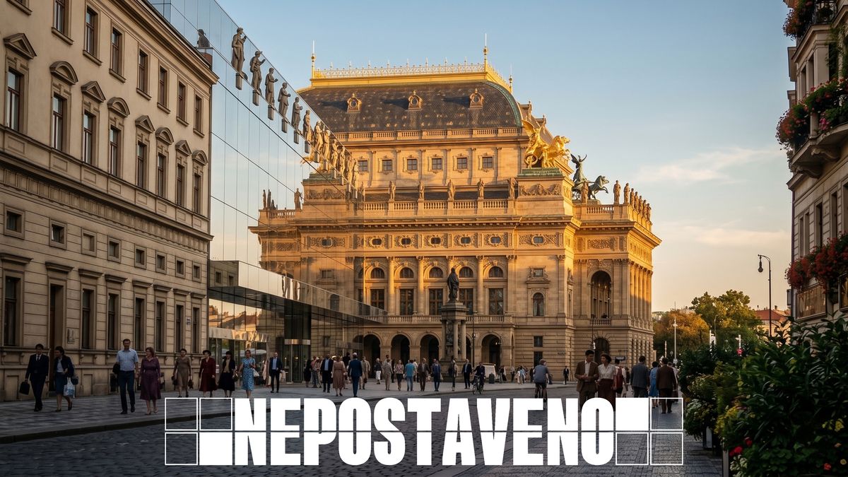 Zapomenutý návrh Nové scény. Plán se zrcadlovou stěnou překazila autonehoda slavného architekta