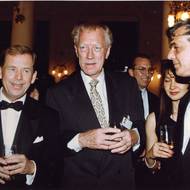Václav Havel, Max von Sydow a Jiří Bartoška, 1994