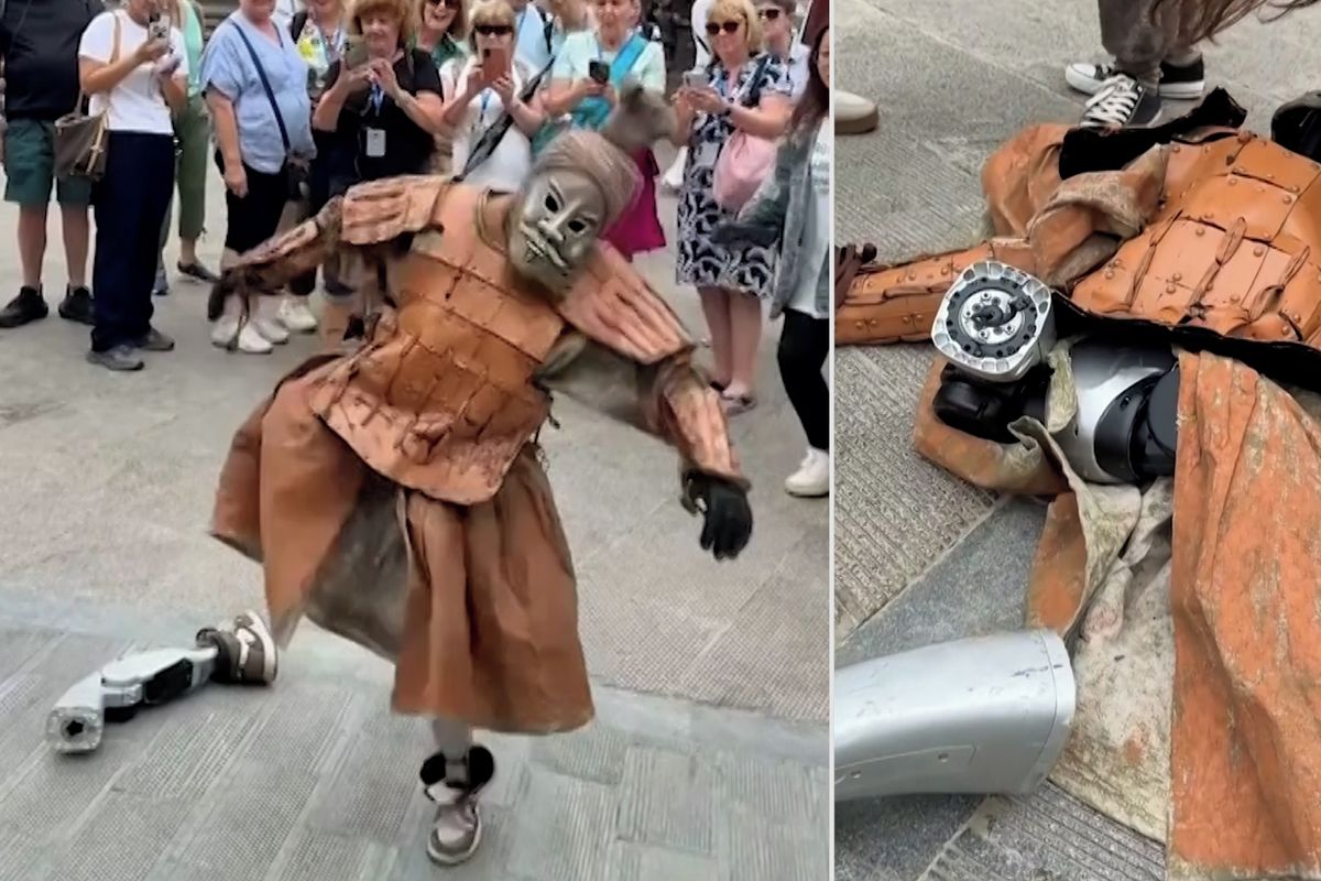 Výkop a noha byla pryč. Vystoupení terakotového humanoida se nepovedlo