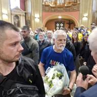 Prezident Petr Pavel v bazilice Nanebevzetí Panny Marie na Hostýně