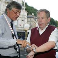 Jiří Bartoška a Václav Havel, 2004