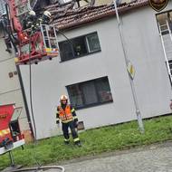 Likvidace požáru rodinného domu ve Zlobicích na Kroměřížsku