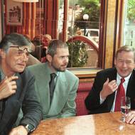 Jiří Bartoška, Marek Eben a Václav Havel, 2001