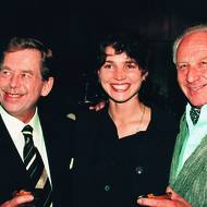 Václav Havel, Julia Ormondová a Arnošt Lustig, 1996