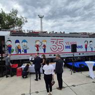 Návštěvníci veletrhu si mohou prohlédnout i lokomotivu Siemens Vectron.