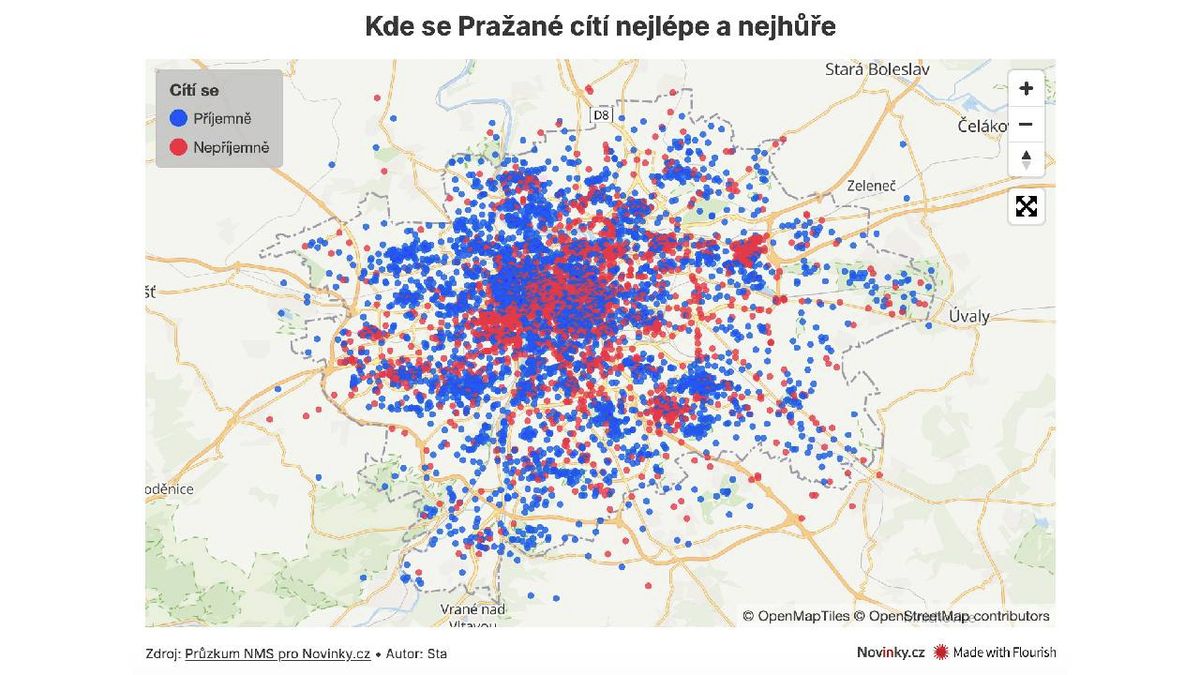 Exkluzivní průzkum: Tady se cítí nejhůř a nejlépe. Pražané označovali místa na mapě