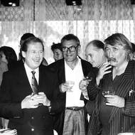 Václav Havel, Miloš Forman a Pavel Landovský, 1990