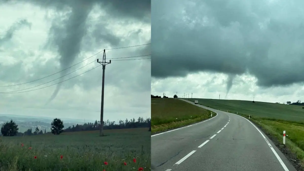 Na Třebíčsku se vyskytly výrazné tromby