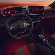 Pracoviště řidiče Peugeotu e-208 GTi