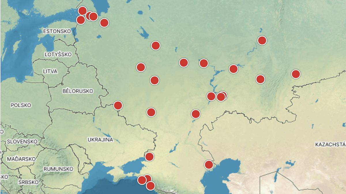 INTERAKTIVNÍ MAPA: Kam až dokáží Ukrajinci v Rusku udeřit