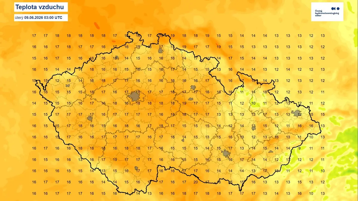 Česko zažilo první letošní tropickou noc