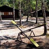 I houpačky v kempu mohou leccos pamatovat. Ale slouží. 