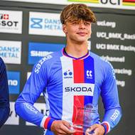 Dominik Ráliš převzal ocenění na mistrovství světa v BMX
