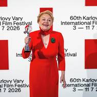 Slavnostní zakončení 60. ročníku Mezinárodního filmového festivalu v Karlových Varech. Na snímku z 11. července 2026 Magda Vášáryová.