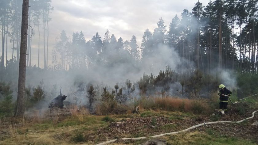 Hasiči likvidovali požár lesa na Strakonicku. Za víkend řešili už 11 požárů v přírodě