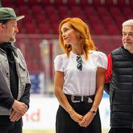 Herci Hana Vagnerová a Michal Suchánek v rozhovoru s režisérem Vladimírem Skórkou.