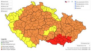 Kde všude hrozí vysoká zátěž na organismus? Meteorologové rozšířili oblast varování