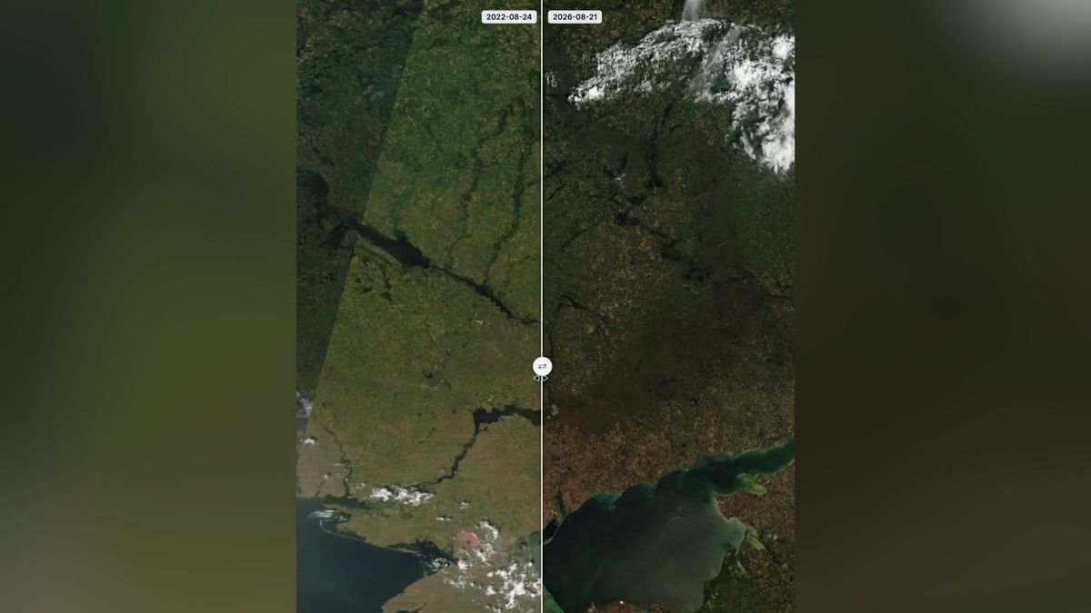 Satelitní snímky ukazují zkázu ukrajinského území