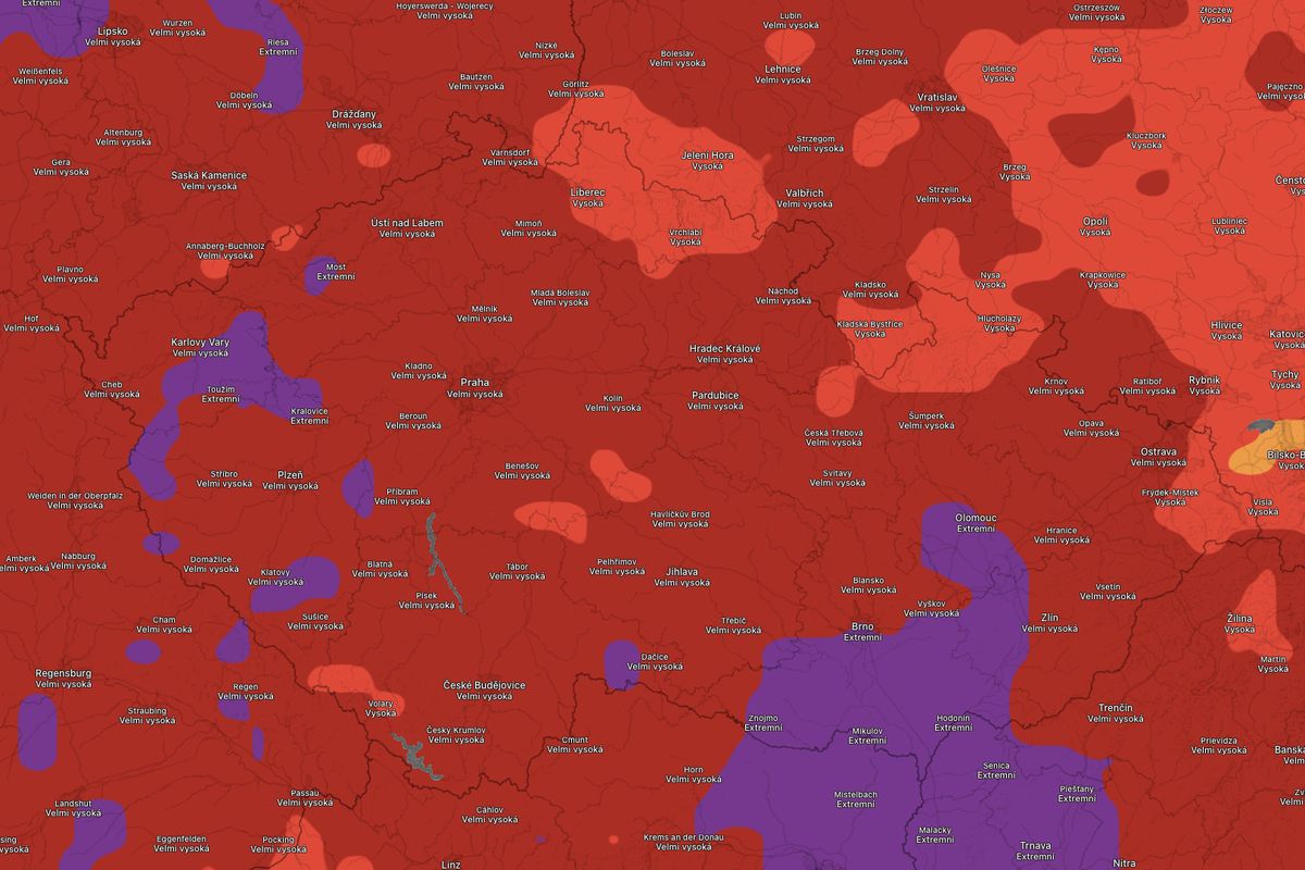 Česko čeká týden s vysokým rizikem požárů
