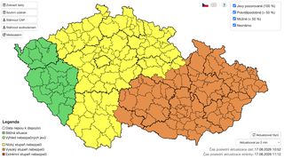 Vysoký stupeň nebezpečí. Meteorologové zpřísnili výstrahu před bouřkami