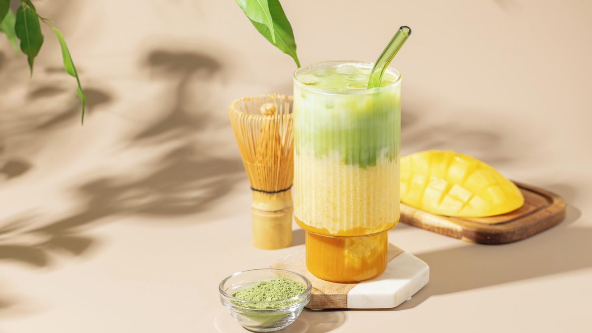 Recept na mango matcha latte