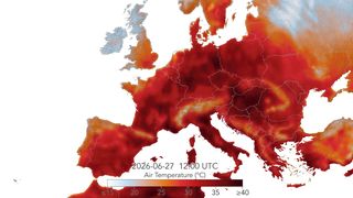 Evropa rozpálená do ruda. Animace NASA zachytila výjimečné léto