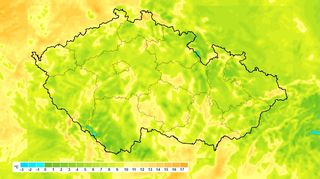 Strakatá teplotní mapa. Rozdíly v Česku přesahovaly 20 stupňů