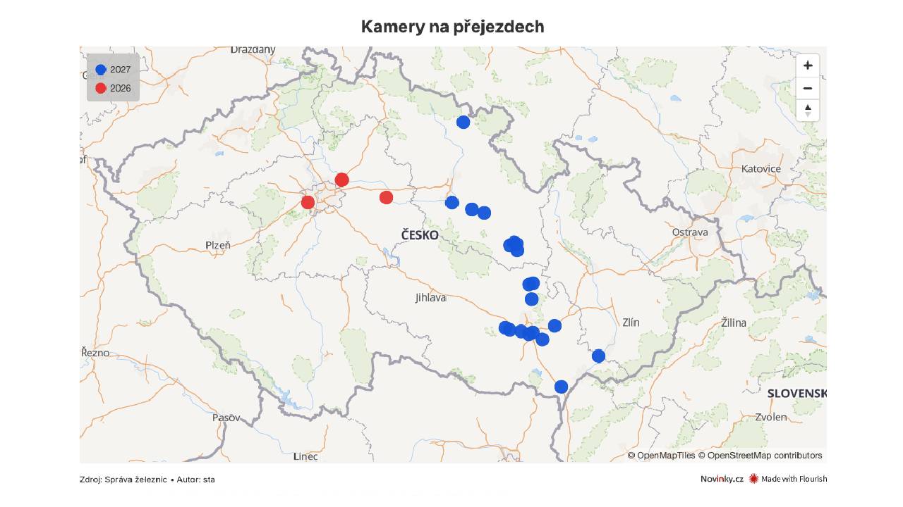 Na přejezdech přibydou kamery